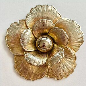 Vintage Rhea Williamson's Flower Pin by Liebo Lieba Scarf Dress Clip Signed USA